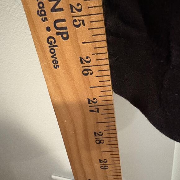 Levi’s Premium 724 High Rise Straight Jeans 28 Black Distressed Knee Hemmed 26” - Picture 9 of 16